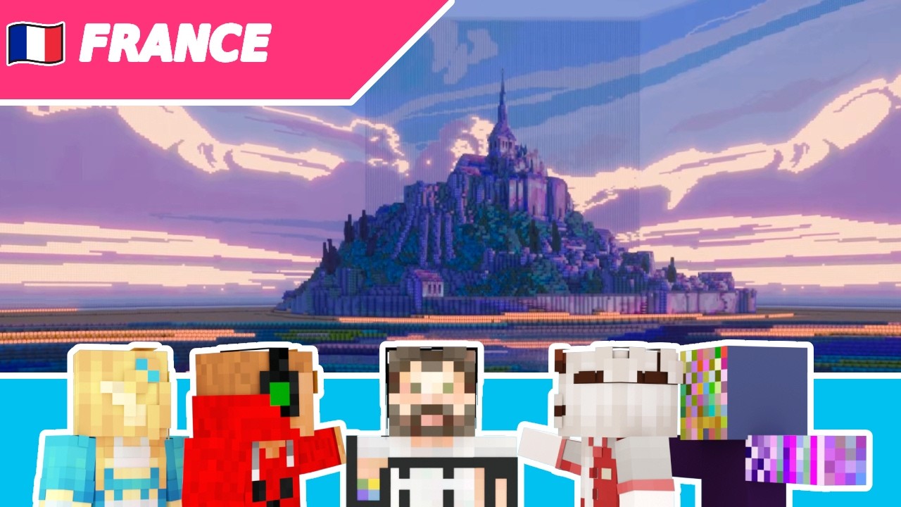 France inside a museum | MrBeast Minecraft Map Tour 04
