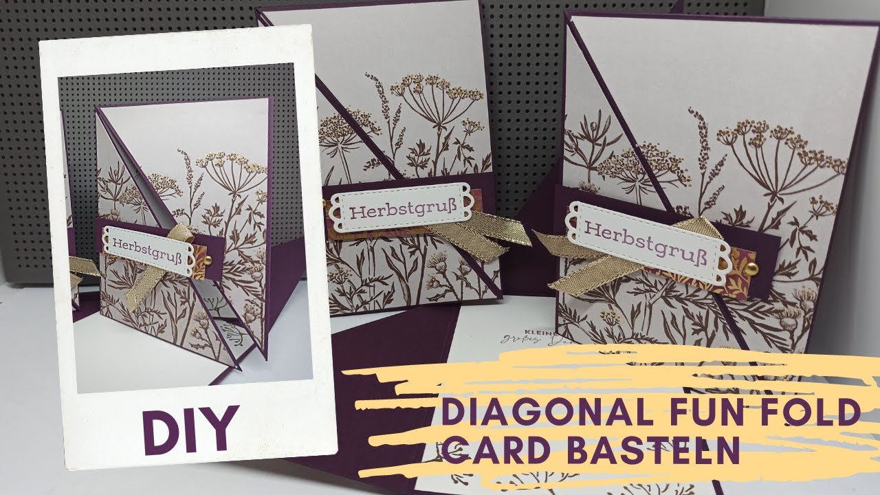 Diagonal Fun Fold Card Herbstwunder Stampin' Up! Anleitung