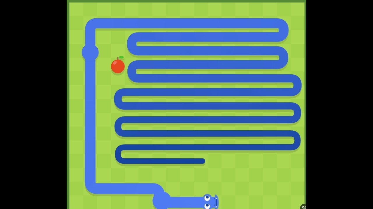 Road to completing the Google Snake Game Attempt 7