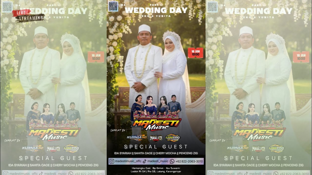 LIVE. MADESTI MUSIC. Pernikahan. EKO & YUNITA. || LGM PRO AUDIO || KURNIA HD. Multimedia.