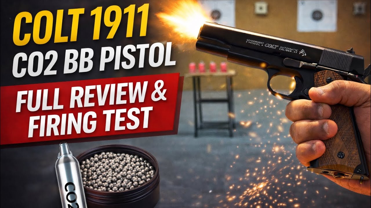 Colt 1911 CO2 BB Air Pistol Shooting Test india 🇮🇳 | Realistic Full Metal Air Gun