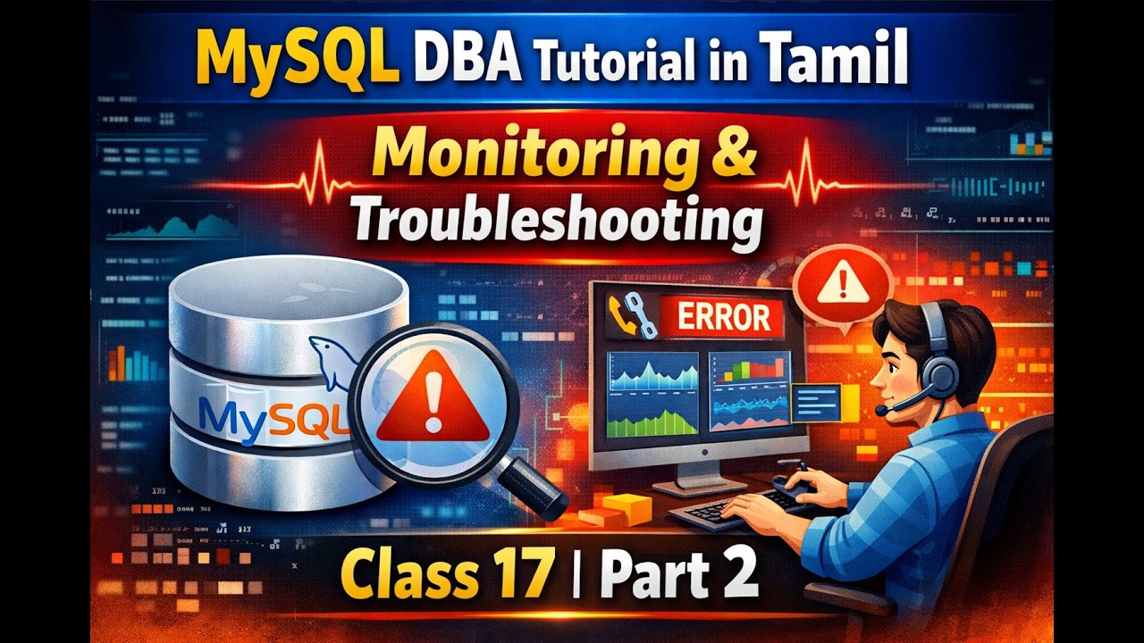 MySQL DBA Tutorial in Tamil | Monitoring & Troubleshooting | Class 17 | Part  2