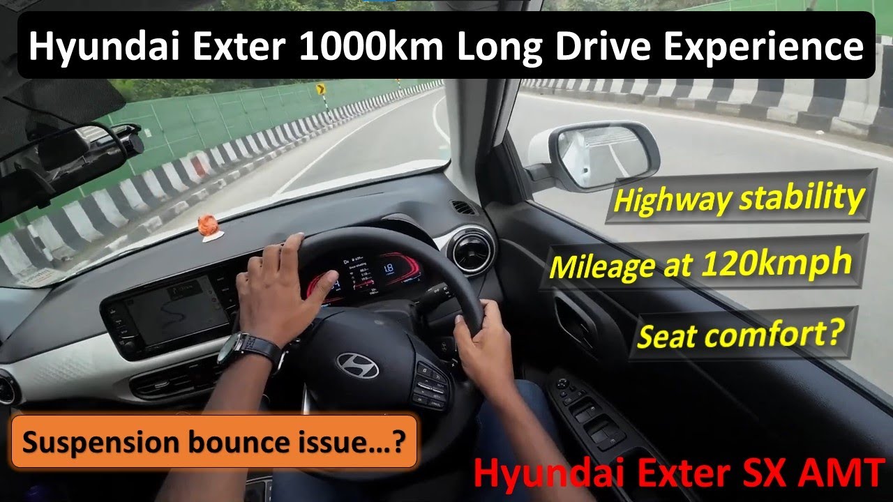 Hyundai Exter Best for Long Drive? Comfort & Features for trips ? Suspension bounce Stability 🚗
