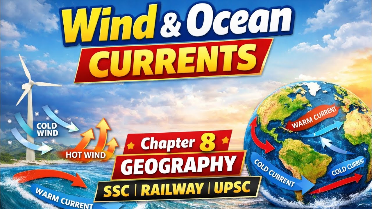 Wind & Ocean Currents | Chapter 8 Geography | वायु और महासागरीय धाराएँ | SSC Railway UPSC 