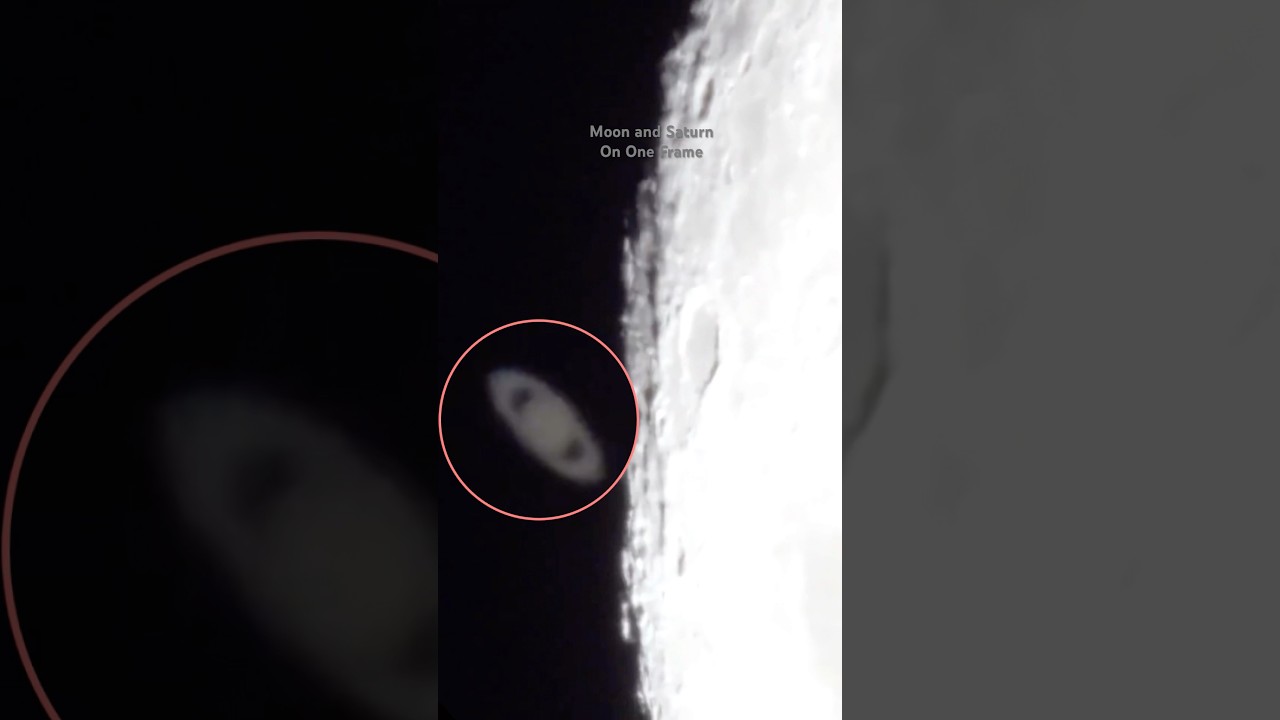 Celestial Harmony.Moon & Saturn Together #Moon #Saturn #MoonAndSaturn #NightSky #Astrophotography