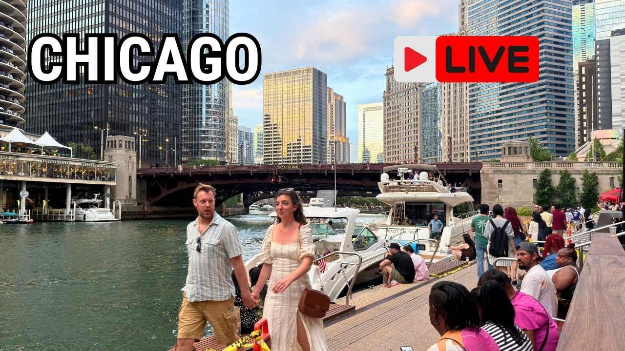 LIVE | Chicago Evening Walk On Saturday (June 13, 2026)  No Talking City Sounds 74&deg;F