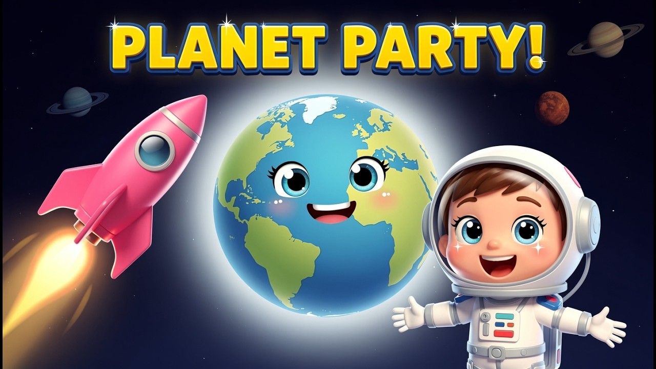 Planet Dance Party! 🚀 Solar System Song for Kids 🌍