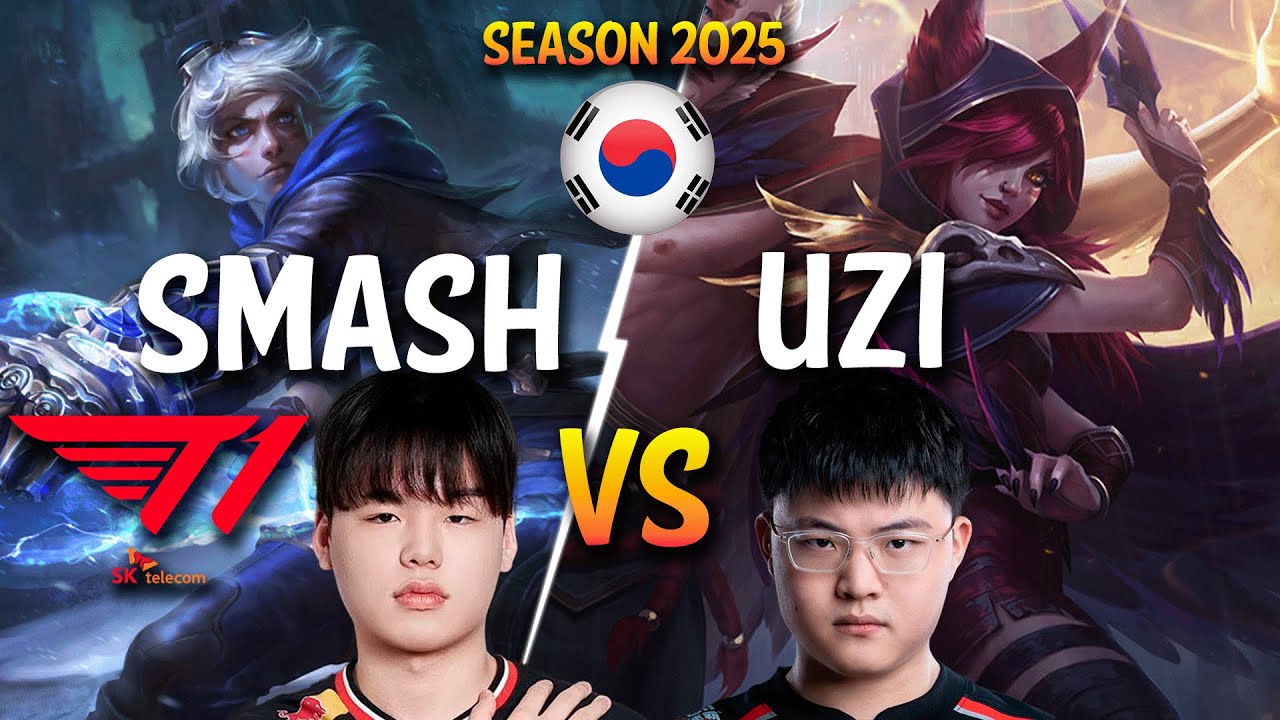 T1 Smash EZREAL vs Uzi XAYAH ADC - Patch 15.3 KR Ranked | lolrec