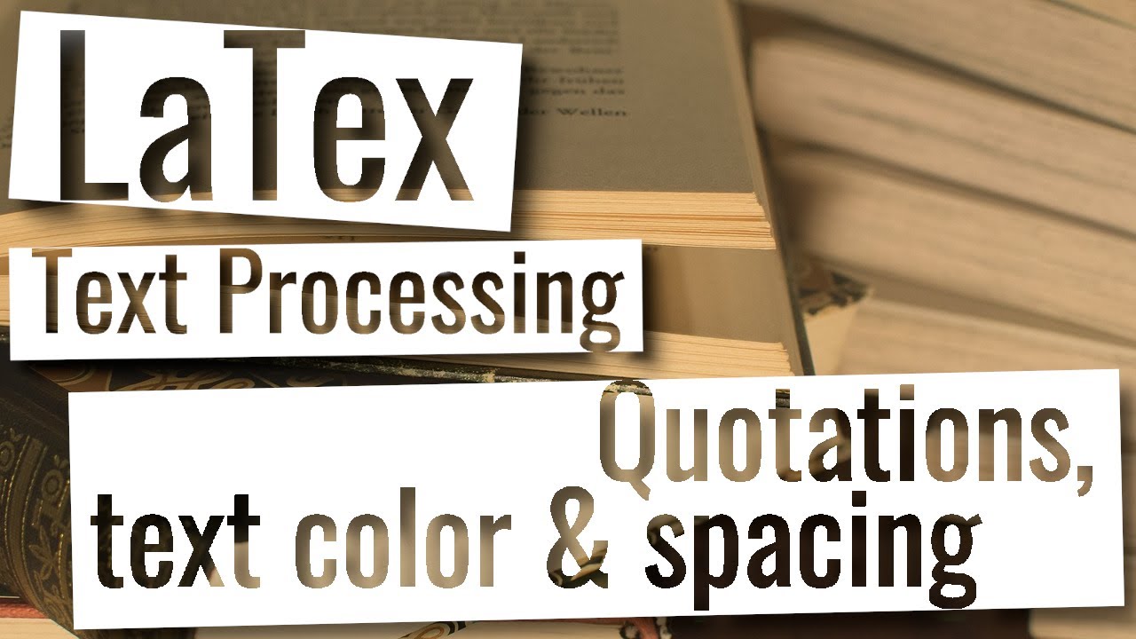 Latex Playlist - Quotations, text colors and spacing