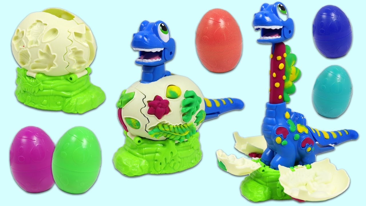 Play Doh Dino Crew Growin' Tall Bronto Playset!