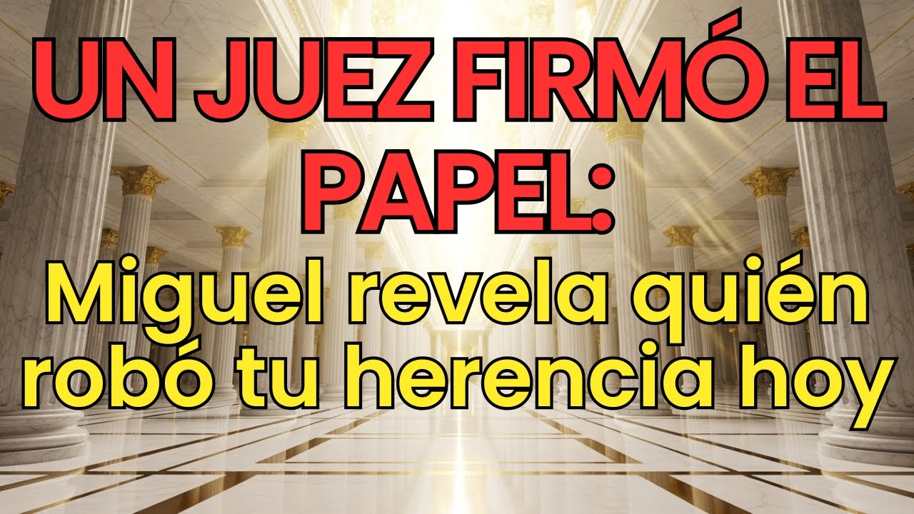 UN JUEZ FIRMÓ EL PAPEL: Miguel revela quién robó tu herencia hoy