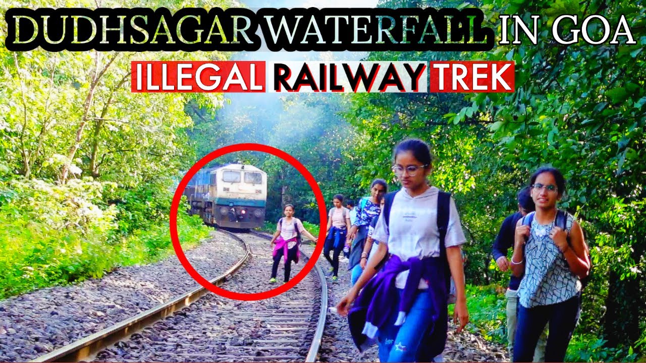 Dudhsagar Waterfall Trekking || Dangerous Railway Track Trek (Dudhsagar falls in Goa)