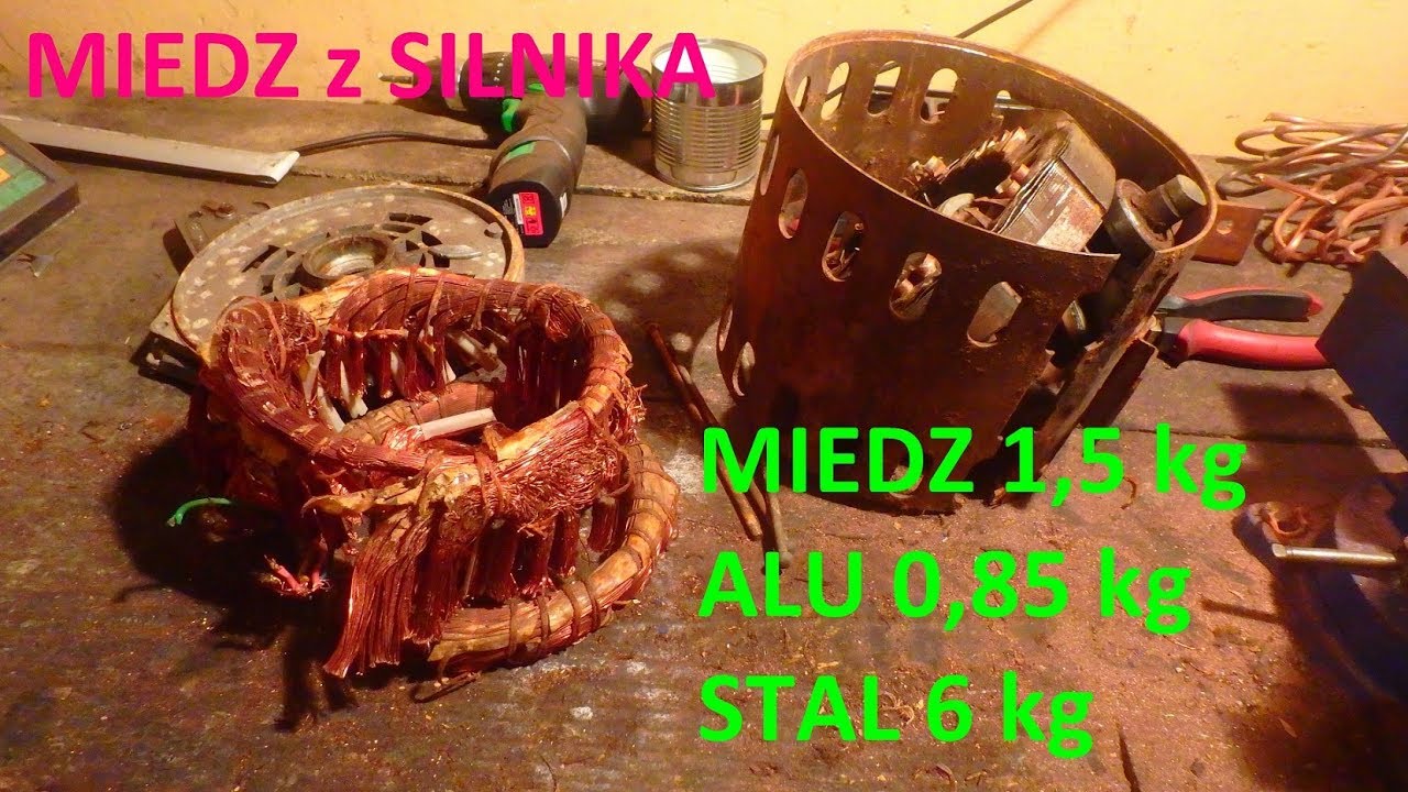 Rozbiórka złomu -  silnik z pralki