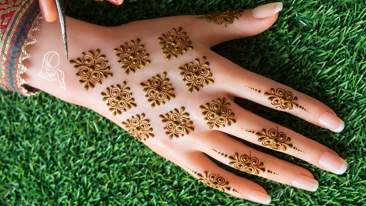 Beautiful back hand mehndi design || Easy eid mehndi design || Eid henna @henna_lady 