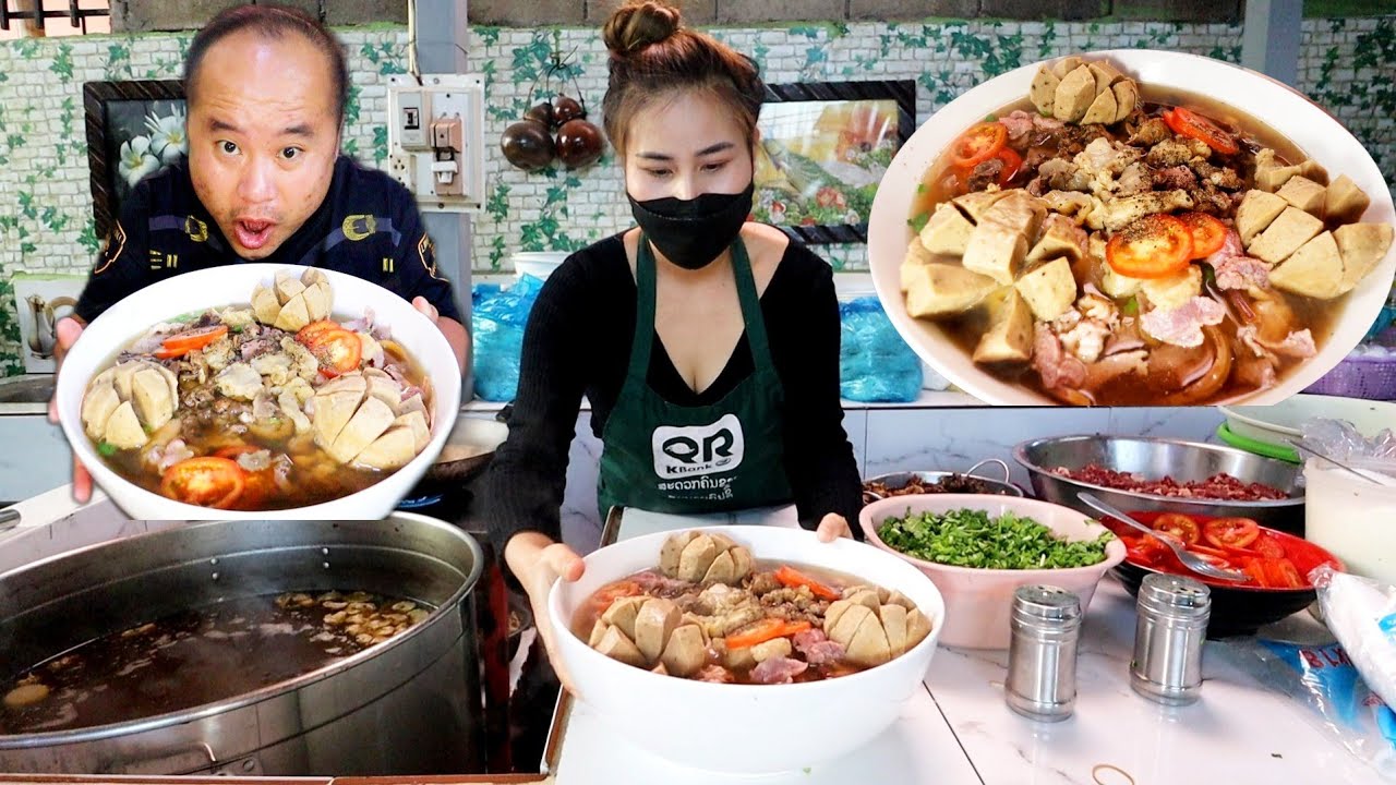 ก๋วยเตียวเจ้ลาชามหญักลาคา70,000กีบเปีดมา30ก่วาปีแล้ว😋✌ກີນຫມົດບໍ່ນໍ້👌💯