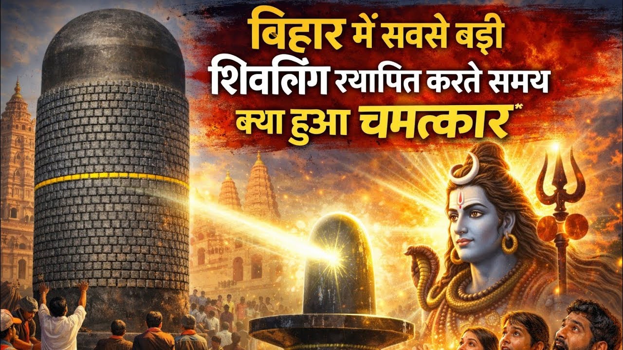 इतिहास रच गया बिहार! 33 फीट ऊंचा दुनिया का सबसे बड़ा शिवलिंग स्थापित #Bihar #WorldBiggestShivling 
