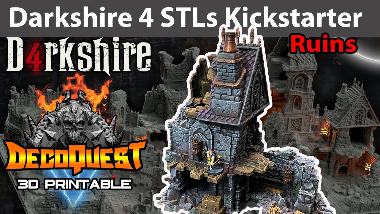 Проект Darkshire 4 от DecoQuest: Ruined Buildings, представленный на Kickstarter.