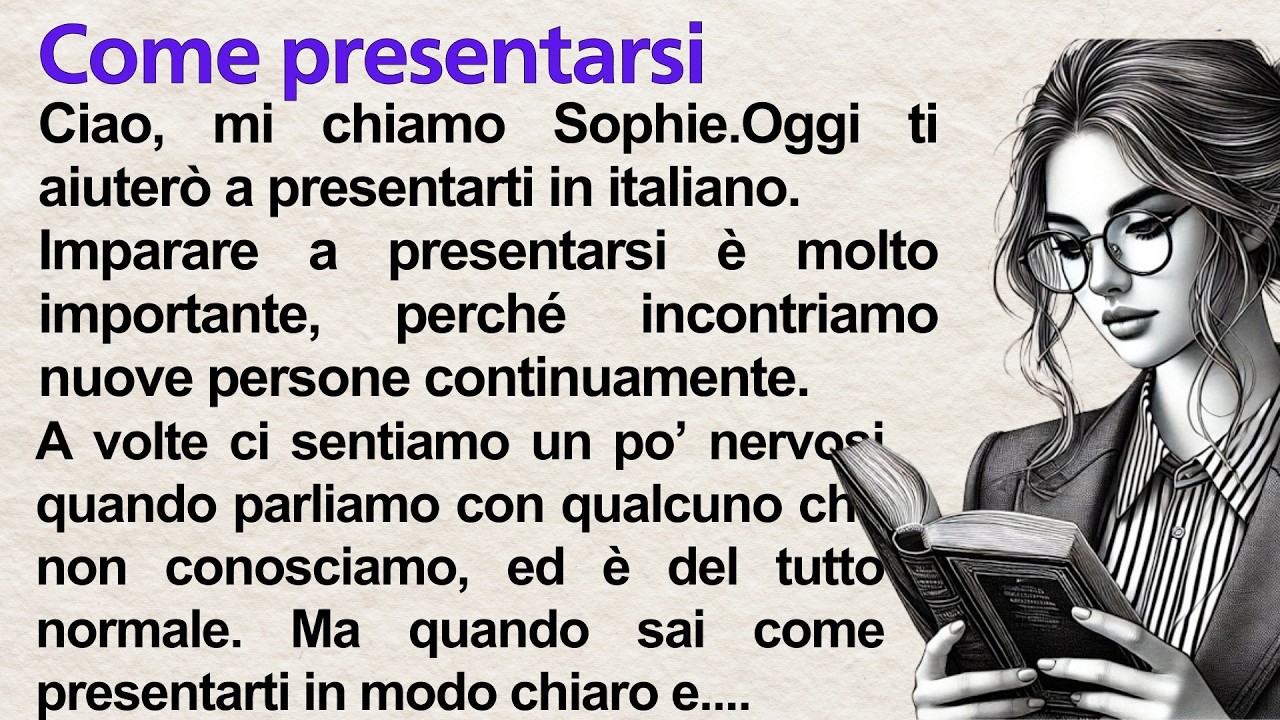 Introduce Yourself in Italian 🇮🇹 | Learn Italian for Beginners (A1–A2) | Simple Italian Story