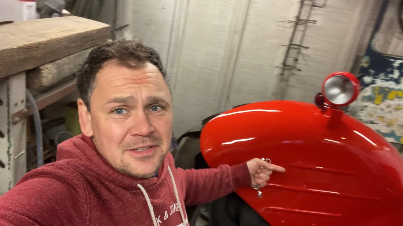 Vintage tractor restoration painting tips on a Massey Ferguson