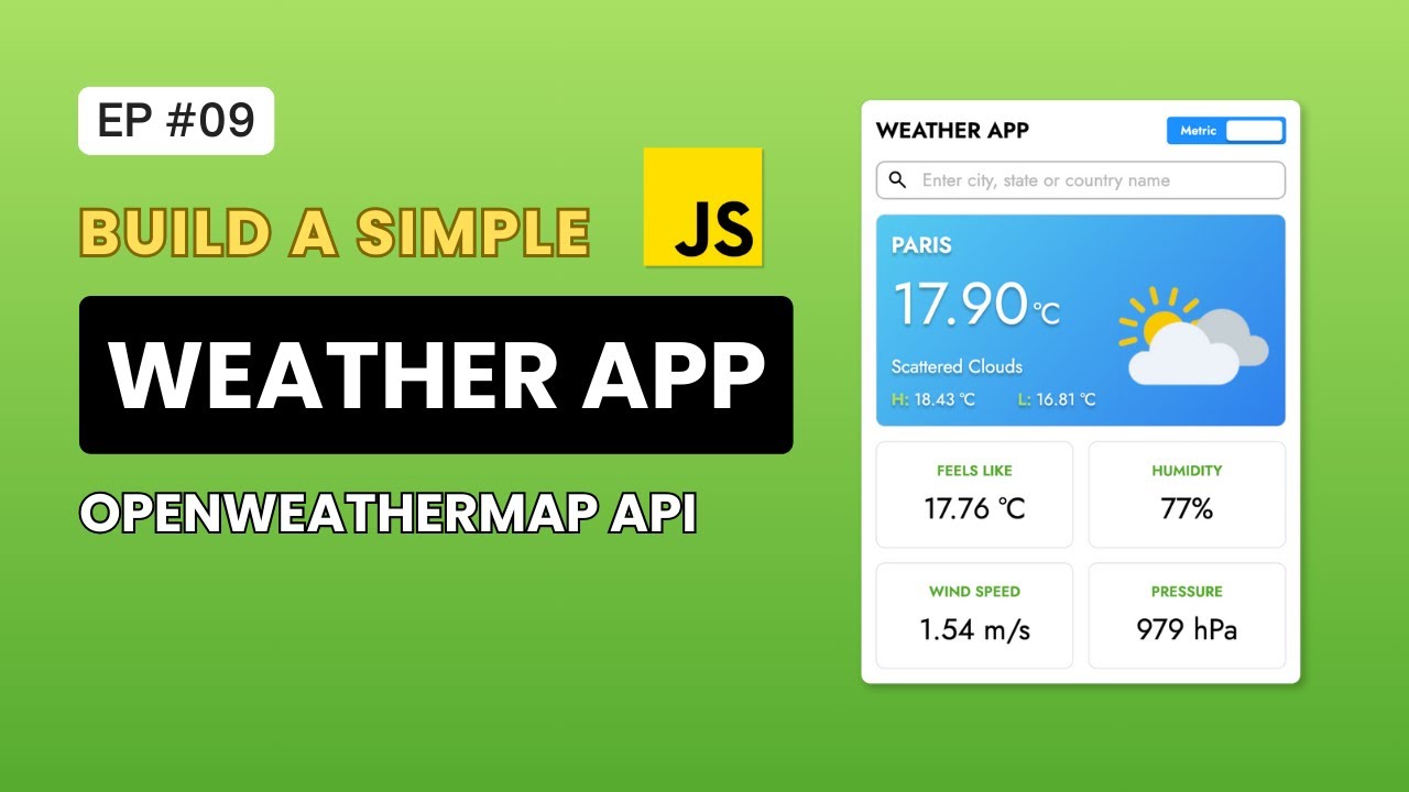 Build a Simple Weather App with JavaScript and OpenWeatherMap API