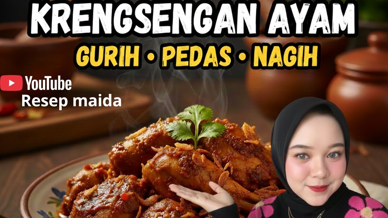 RESEP AYAM KRENGSENGAN GURIH PEDAS, DIJAMIN NAMBAH NASI