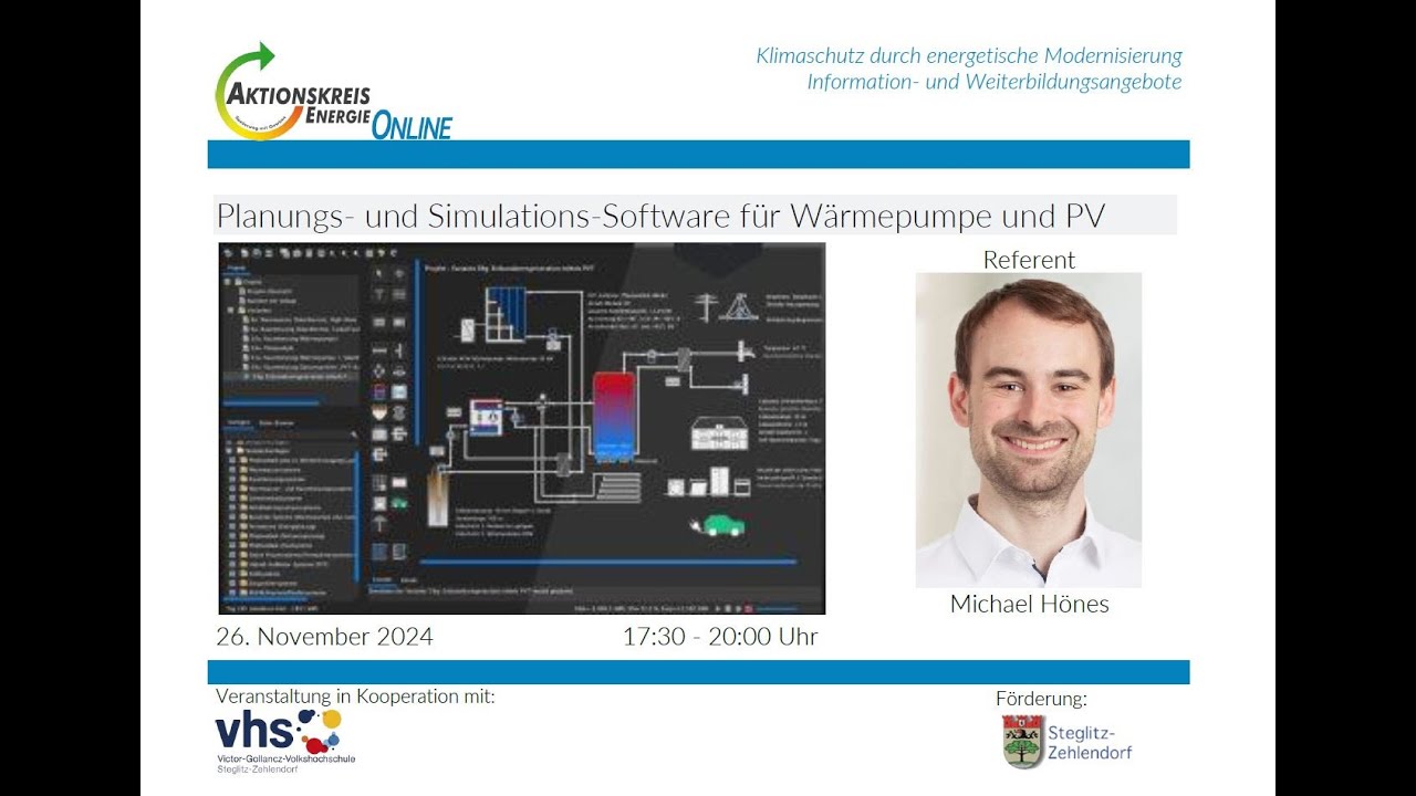 Planungs- und Simulationssoftware für Wärmepumpe und Photovoltaik, Michael Hönes, Vela Solaris AG