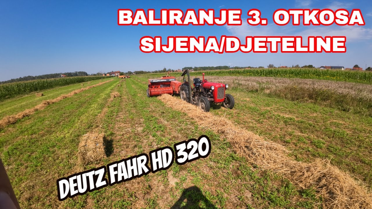 DEUTZ FAHR HD 320 - Baliranje 3. otkosa Sijena/Djeteline - Sezona 2023.