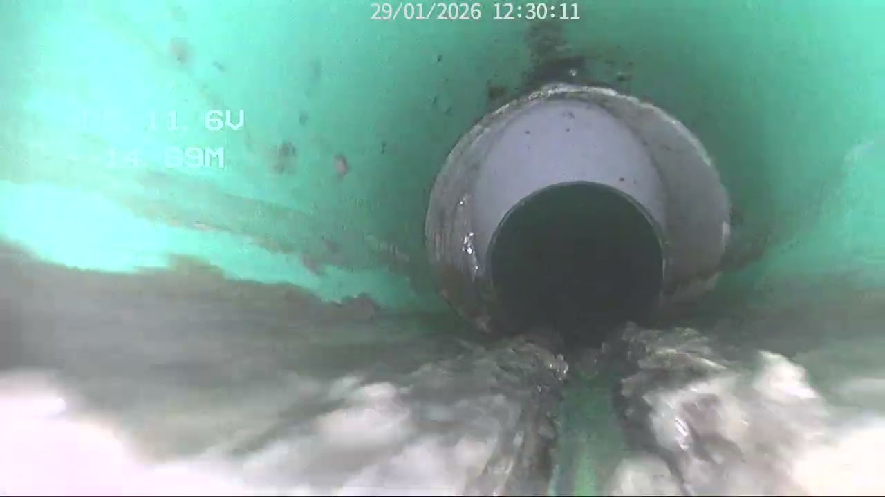 good pipe, grease buildup. too main.