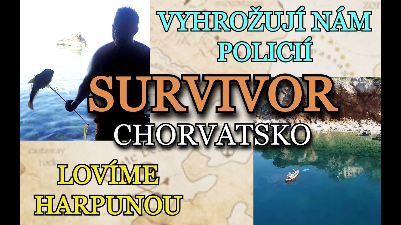 DOVOLENÁ V CHORVATSKU 2024 | KEMPOVÁNÍ NADIVOKO CHORVATSKO - lovení harpunou ala SURVIVOR, policie