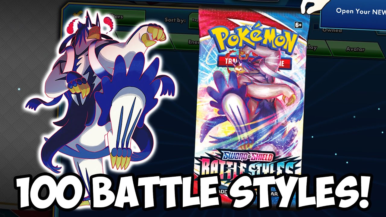CRAZY PULLS! 100 Battle Styles Pack Opening On PTCGO!
