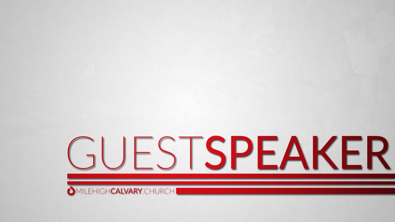 MHC&ndash;September 13, 2026&ndash;Guest Speaker: Pastor Gino Geraci
