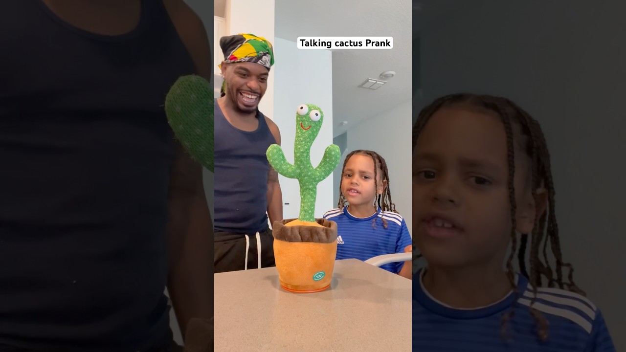 Talking cactus Prank on Son 😂 #shorts