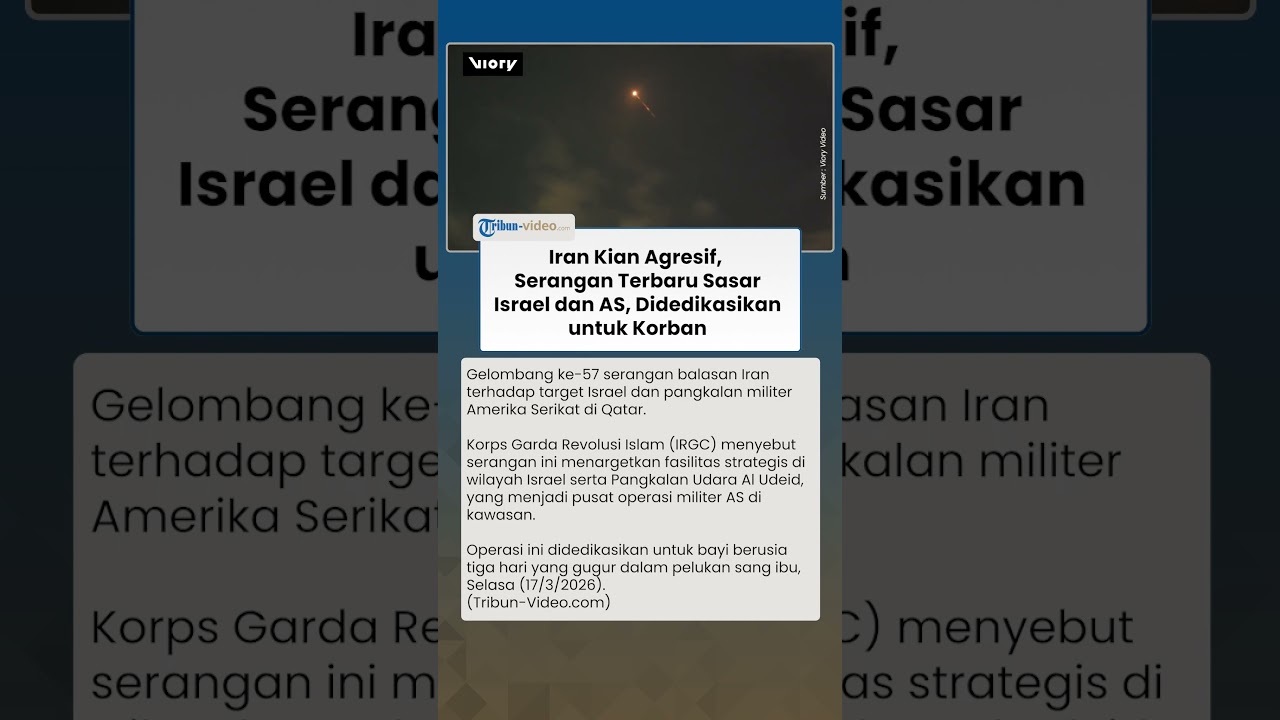 Iran Kian Agresif, Serangan Terbaru Sasar Israel dan AS, Didedikasikan untuk Korban