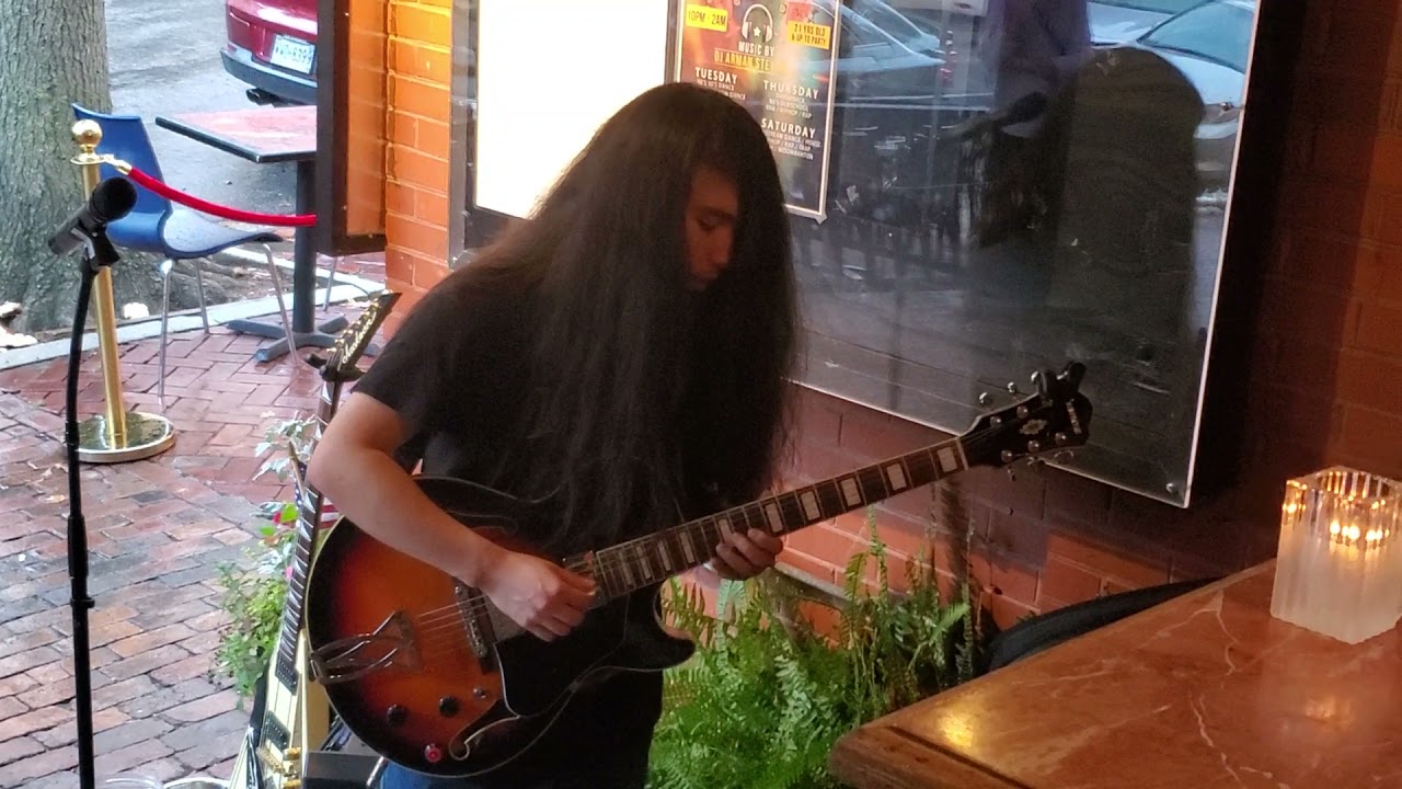 Talented  young #guitarist is #busking #Jazz  in #OldTownAlexandria #KingStreet Ep.3