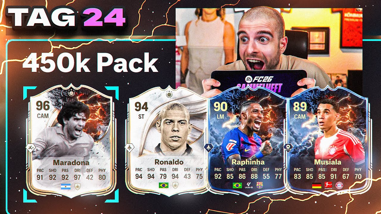 Neues 450k PACK ist KRASS 😱🔥 Kann ich ALLE KARTEN in FC 26 SAMMELN ?! TAG 24 🧐🧪
