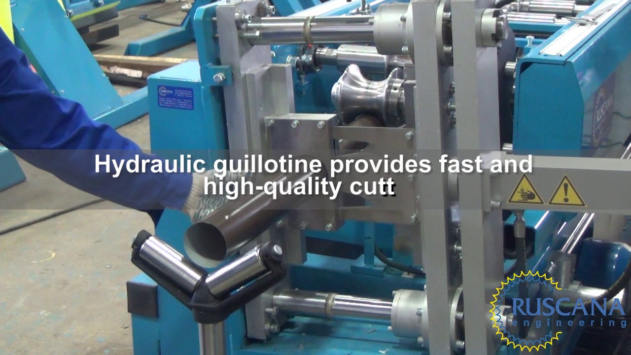 Roll forming line for production downpipe with crimping