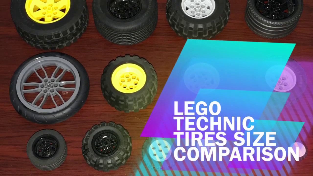 LEGO Technic Tires Size Comparison