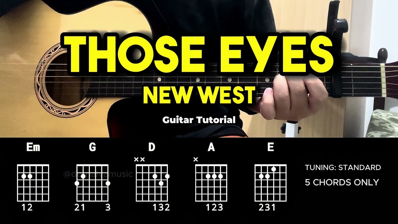 Those Eyes - New West | Easy Guitar Chords Tutorial For Beginners (CHORDS & LYRICS) #guitarlesson
