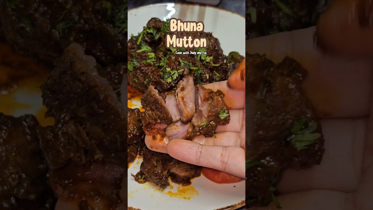 Bhuna Mutton #bhunamutton #muttonrecipes #cookwithjudyandflo #shorts