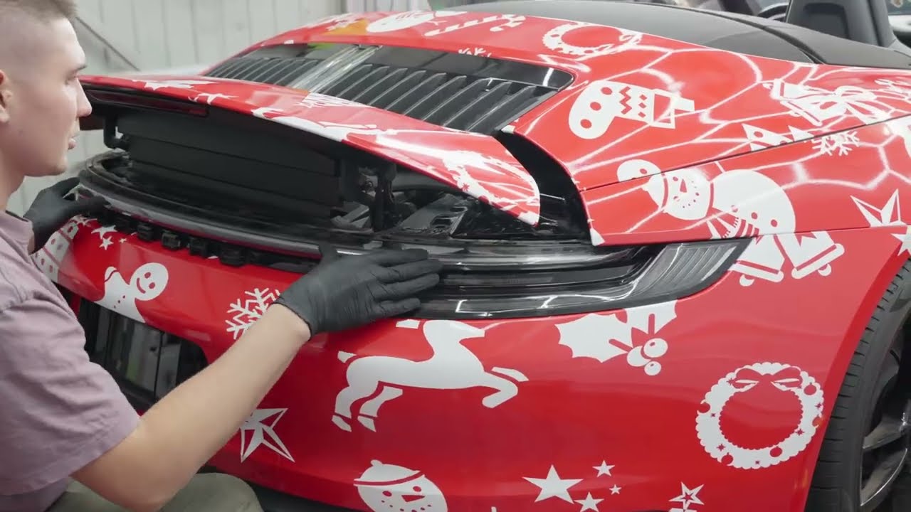 Custom vinyl Design Print and Install on Porsche 911