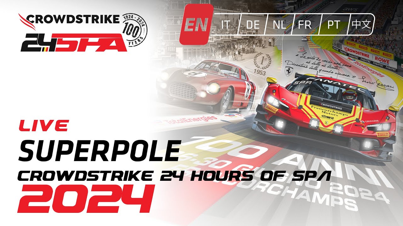 LIVE | Superpole | CrowdStrike 24 Hours of Spa | Fanatec GT Europe 2024 (English) 🇬🇧