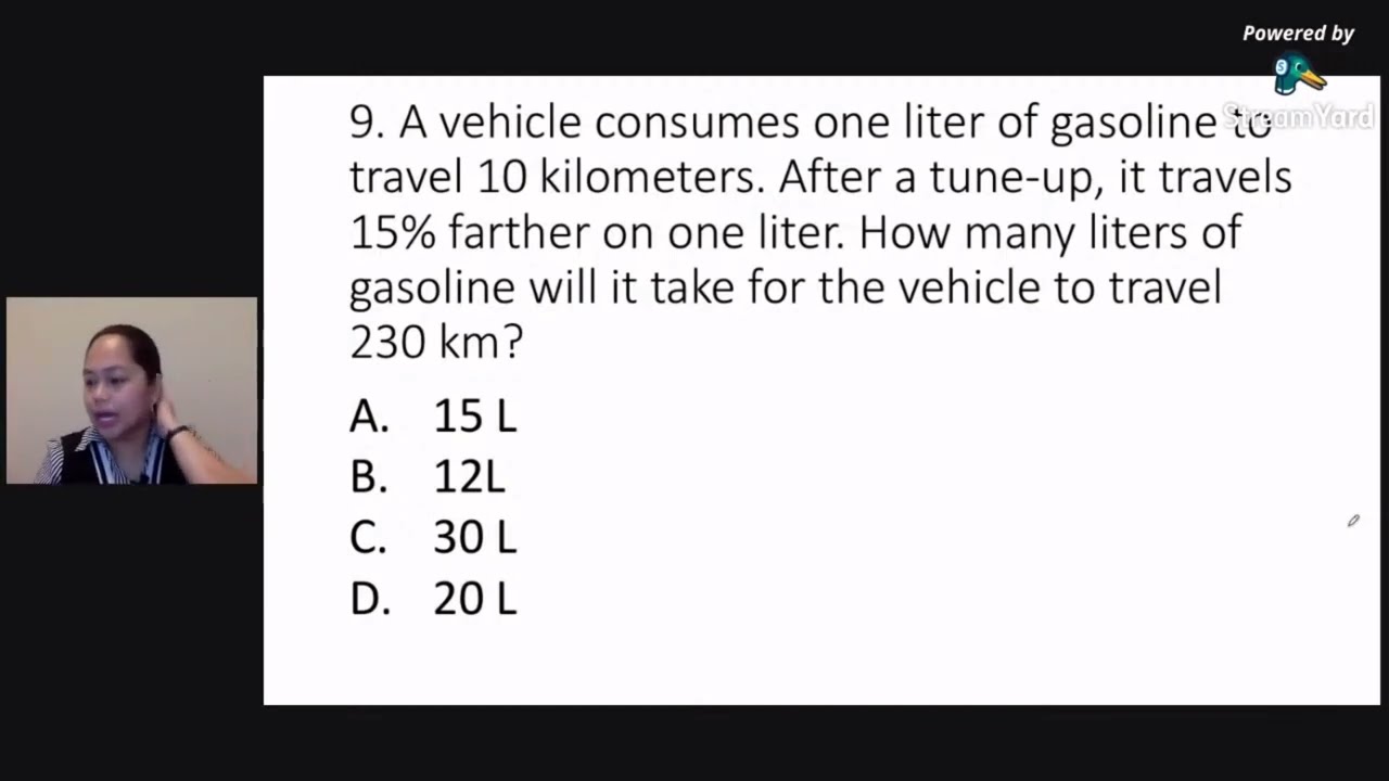 LET Reviewer 2022: Fuel Consumption Problem
