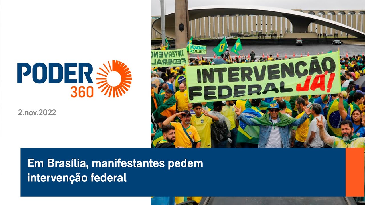 Em Brasília, manifestantes pedem intervenção federal