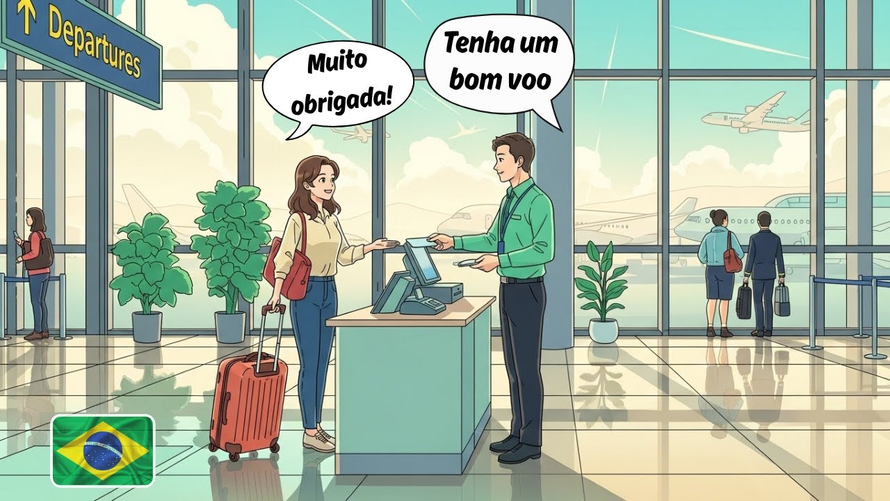 How to Speak Portuguese at the Airport | Easy Travel Dialogue for Beginners