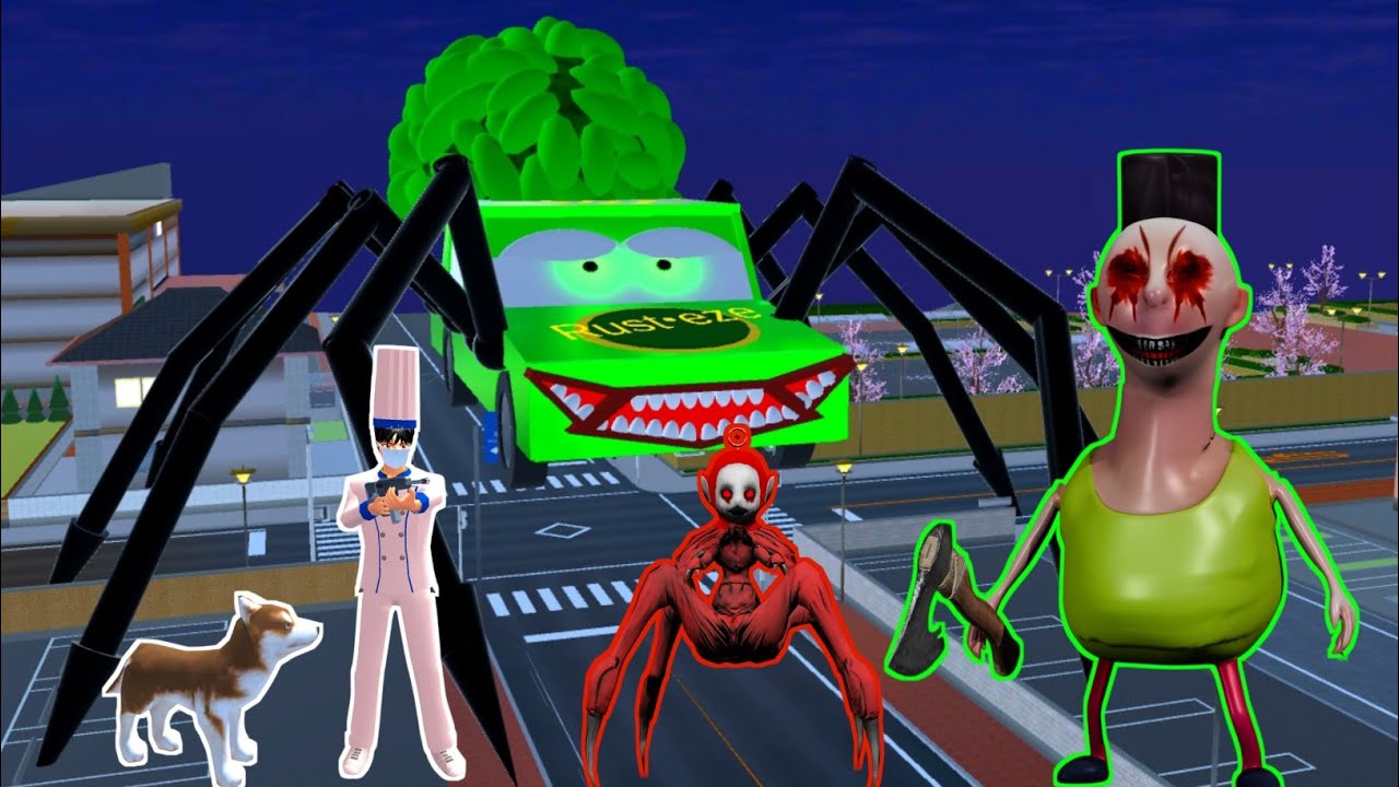 A chef save the city of Sakura from an attack by the monster Hamood Habibi and spider zombies 😱😱😱