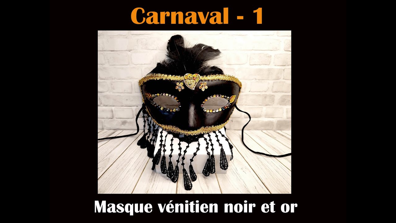 Tuto : fabriquer un masque vénitien noir et or