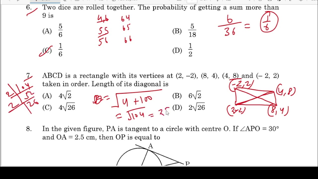 Class X basic math set 430/6/1 pyq-2025 objective solution #cbseclass10 #pyq #exam #maths