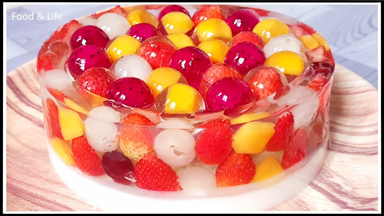 Làm Bánh Sinh Nhật Rau Câu Nước Dừa Trái Cây - Rau Câu Giòn Truyền Thống - Food & Life