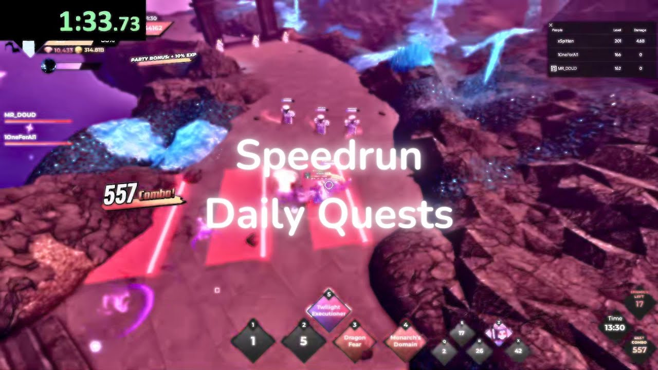 20:27 Speedrun Daily quests /Anime Dimensions
