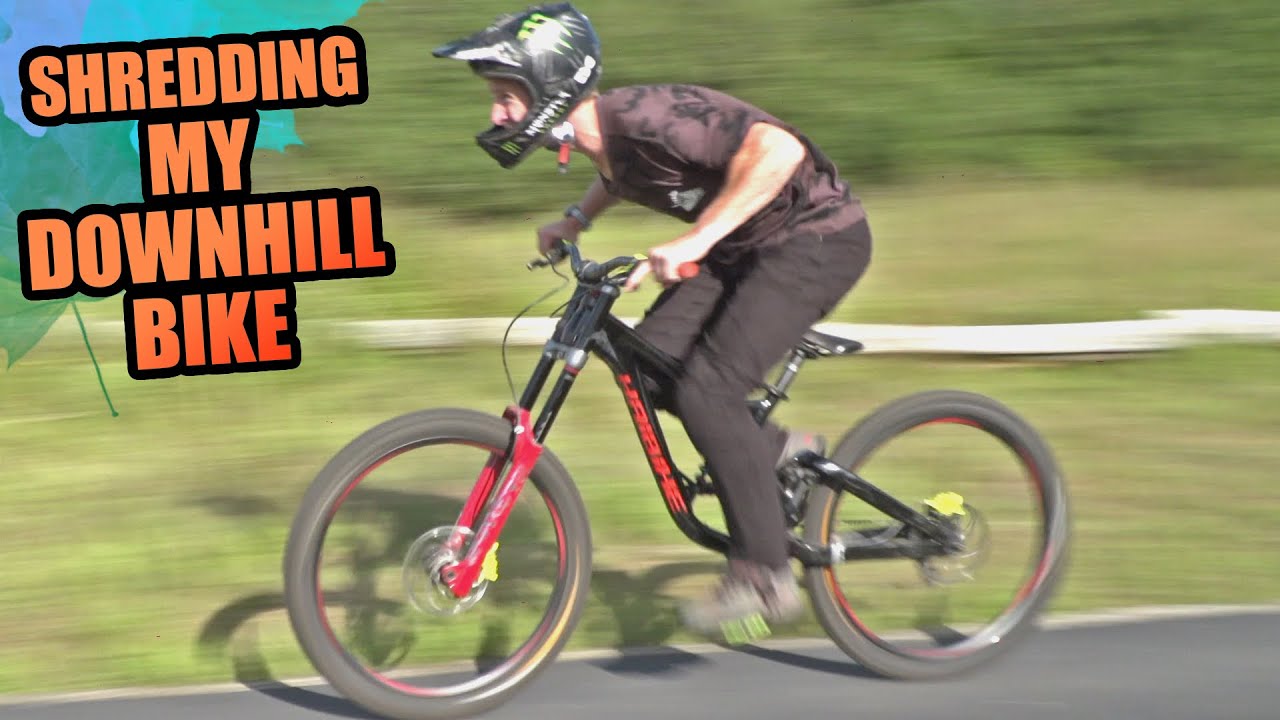 SHREDDING MY DOWNHILL BIKE - NEW TRICKS AND AIRBAG SENDS!